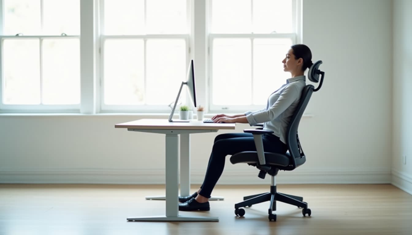 Cómo sentarse correctamente frente a la computadora